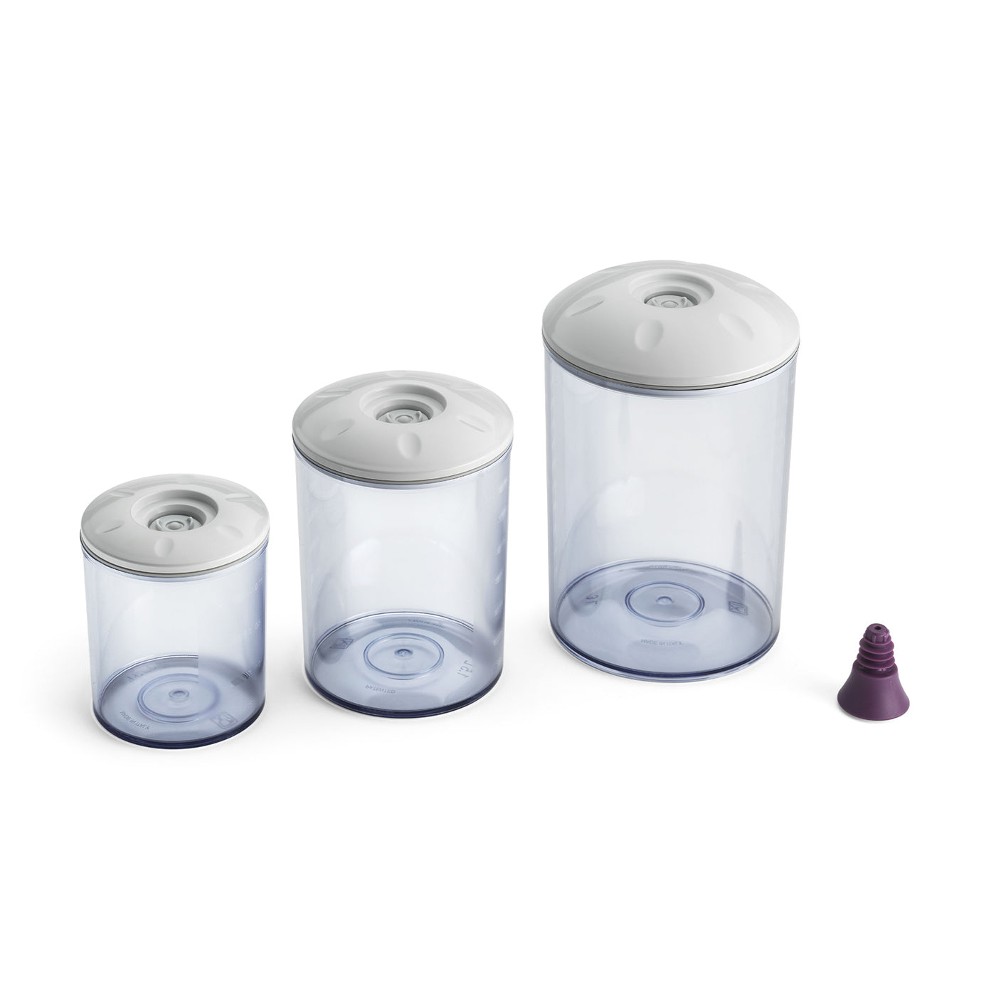 Set contenitori Family tondi (3+1,5+0,75 Litri) + Tappo Bottiglia
