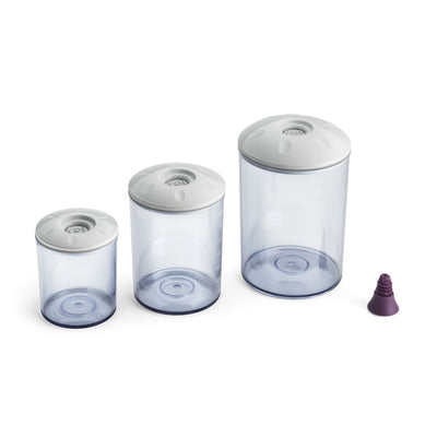 Set contenitori Family tondi (3+1,5+0,75 Litri) + Tappo Bottiglia